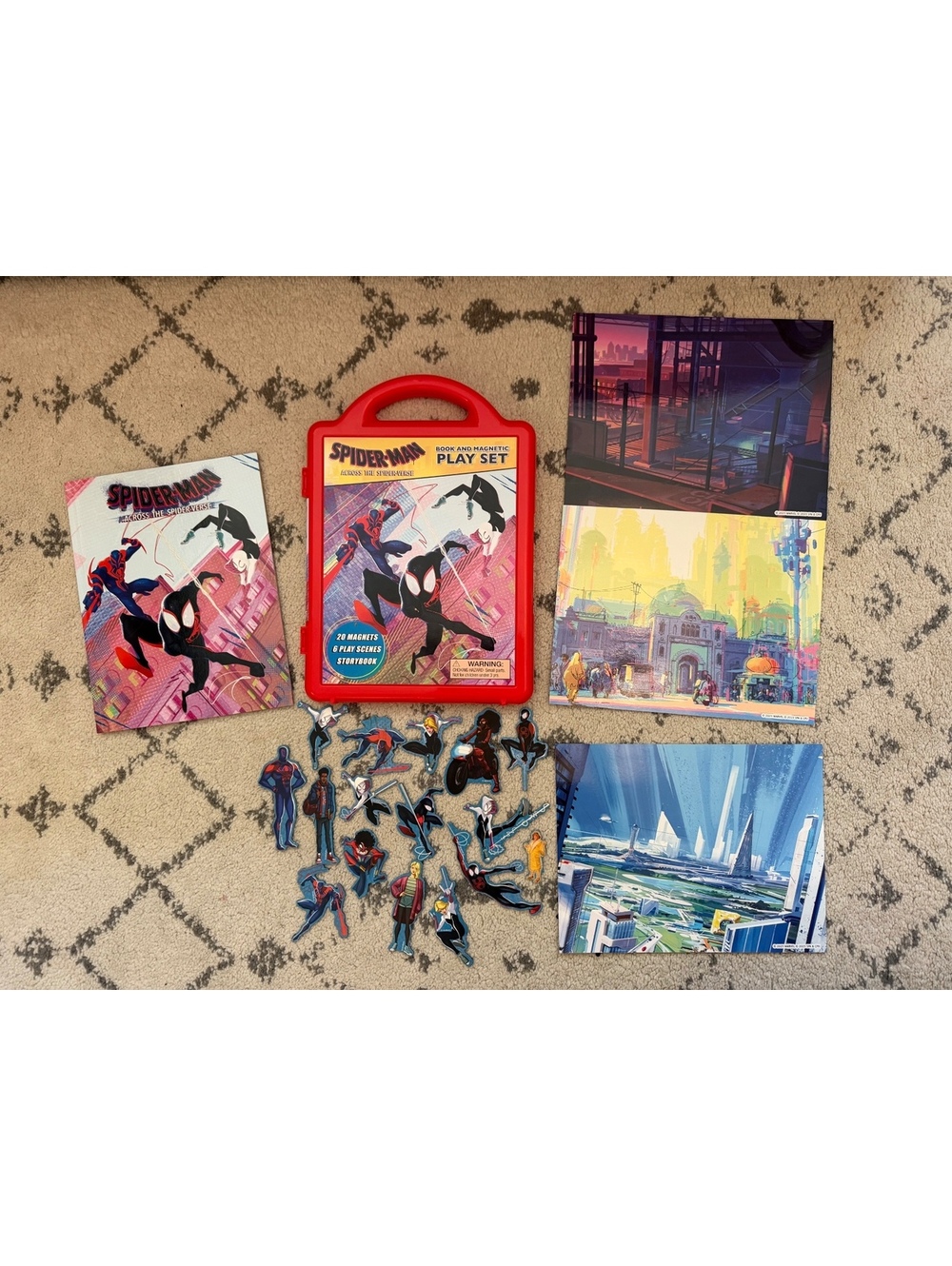 Spider-Man Across the Spider-Verse Magnetic Play Set 16 Magnets – Missing 4